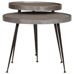 Berkfield Home Coffee Table¬†2 pcs Silver Engineered Wood - thumbnail 2