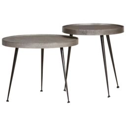 Berkfield Home Coffee Table¬†2 pcs Silver Engineered Wood - thumbnail 1