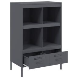 Berkfield Home Highboard Anthracite 68x39x101.5 cm Steel - thumbnail 9
