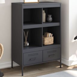 Berkfield Home Highboard Anthracite 68x39x101.5 cm Steel - thumbnail 1