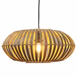 First Choice Lighting Loren - Bamboo Natural Pendant Lightshade - thumbnail 2