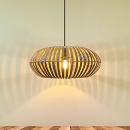 First Choice Lighting Loren - Bamboo Natural Pendant Lightshade - thumbnail 6