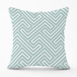 Warren Reed - Designer Geometric Modern Ornment Outdoor Cushion in Green - Size: 45 cm x 45 cm - thumbnail 1