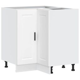 Berkfield Home Kitchen Corner Base Cabinet Porto White Engineered Wood - thumbnail 2