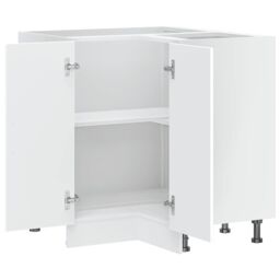 Berkfield Home Kitchen Corner Base Cabinet Porto White Engineered Wood - thumbnail 6