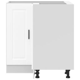 Berkfield Home Kitchen Corner Base Cabinet Porto White Engineered Wood - thumbnail 5