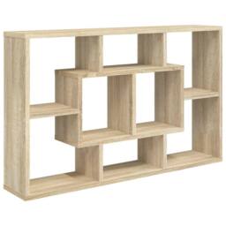Berkfield Home Wall Shelf Sonoma Oak 85x16x52.5 cm Engineered Wood in Light Tan - thumbnail 3