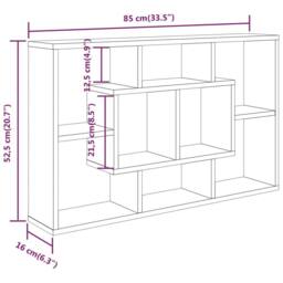 Berkfield Home Wall Shelf Sonoma Oak 85x16x52.5 cm Engineered Wood in Light Tan - thumbnail 7