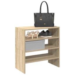 Berkfield Home Shoe Racks 2 pcs Stackable Sonoma Oak 60x30x30.5 cm in Light Brown - thumbnail 2