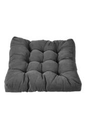 Living and Home Comfort Padded Corduroy Chair Cushion in Dark Grey - Size: 55 cm x 55 cm - thumbnail 4