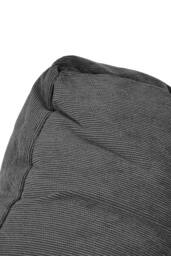 Living and Home Comfort Padded Corduroy Chair Cushion in Dark Grey - Size: 55 cm x 55 cm - thumbnail 6