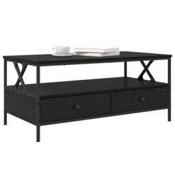 Berkfield Home Coffee Table Black oak 100 x 51 x 45 cm Engineered wood - thumbnail 3