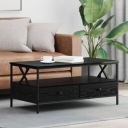 Berkfield Home Coffee Table Black oak 100 x 51 x 45 cm Engineered wood - thumbnail 1