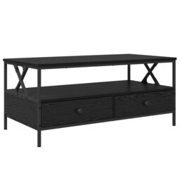 Berkfield Home Coffee Table Black oak 100 x 51 x 45 cm Engineered wood - thumbnail 2