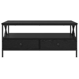 Berkfield Home Coffee Table Black oak 100 x 51 x 45 cm Engineered wood - thumbnail 5