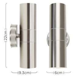 ValueLights Up/Down Silver Outdoor Wall-Up Down Light - thumbnail 6
