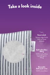 Slumberdown Coverless Comfort Printed Stripe Grey 10.5 Tog Duvet - Size: Double - thumbnail 5