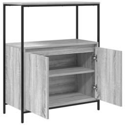 Berkfield Home Durable Bathroom Cabinet with Shelves Grey Sonoma 76.5x35x95 cm - thumbnail 5