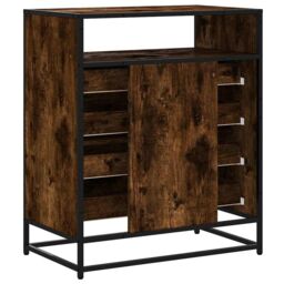 Berkfield Home Drawer Cabinet Smoked Oak 70x41x83.5 cm Engineered Wood in Brown - thumbnail 7