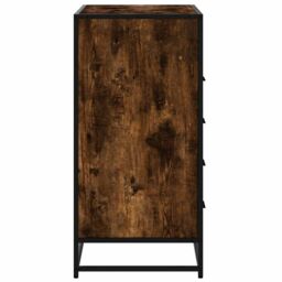 Berkfield Home Drawer Cabinet Smoked Oak 70x41x83.5 cm Engineered Wood in Brown - thumbnail 6
