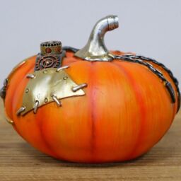 Gifts Direct 2 U Steampunk Halloween Pumpkin Ornament in Orange - thumbnail 4