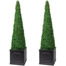Primrose Artificial Topiary Cone Tree 140cm The XL Buxus Obelisk in Green - thumbnail 2