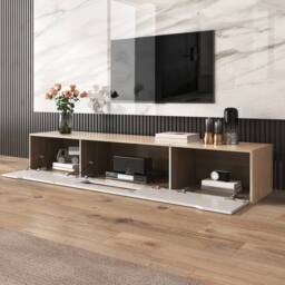 BTM TV cabinet, high gloss TV cabinet with color changing LED light - thumbnail 4