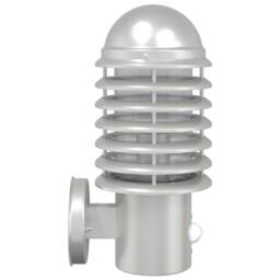 Berkfield Home Outdoor Wall Lights with Sensors 2pcs Silver Stainless Steel - thumbnail 5