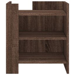 Berkfield Home Bedside Cabinet Brown Oak 45x50x50 cm Engineered Wood - Size: 45 x 50 x 50 cm - thumbnail 4