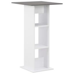 Berkfield Home Bar Table White & Anthracite Grey 60x60x110 cm - Size: 60 x 60 x 110 cm - thumbnail 1