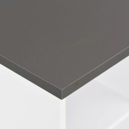 Berkfield Home Bar Table White & Anthracite Grey 60x60x110 cm - Size: 60 x 60 x 110 cm - thumbnail 4