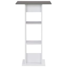Berkfield Home Bar Table White & Anthracite Grey 60x60x110 cm - Size: 60 x 60 x 110 cm - thumbnail 2