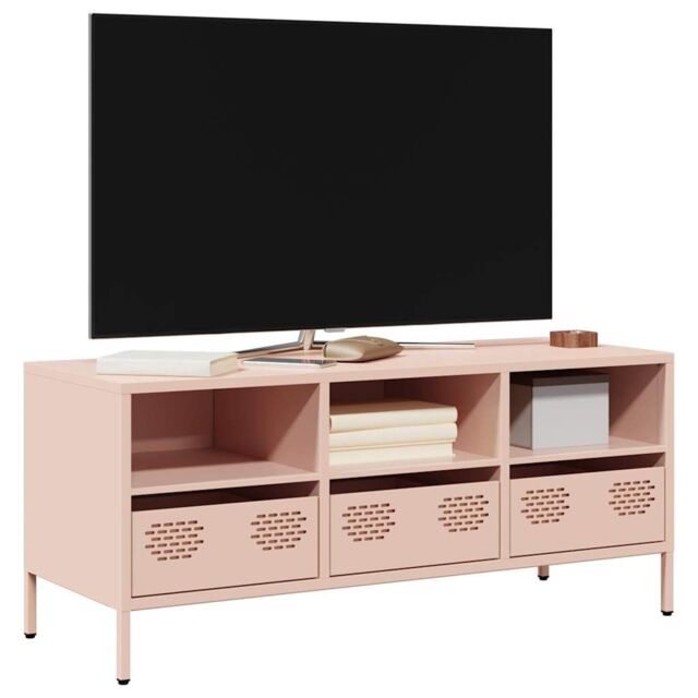 Berkfield Home TV Cabinet Pink 101.5x39x43.5 cm Cold-rolled Steel - image 1