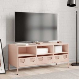 Berkfield Home TV Cabinet Pink 101.5x39x43.5 cm Cold-rolled Steel - thumbnail 3
