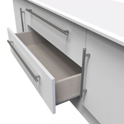 Ready Assembled 2 U Carlton 2 Door 2 Drawer Superwide TV Unit (Ready Assembled) in Grey - Size: Large - thumbnail 5