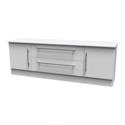 Ready Assembled 2 U Carlton 2 Door 2 Drawer Superwide TV Unit (Ready Assembled) in Grey - Size: Large - thumbnail 3