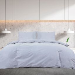 Berkfield Home Duvet Cover Set Grey 135x200 cm Cotton - thumbnail 3