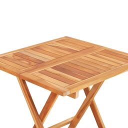 Berkfield Home Folding Bistro Table 60x60x65 cm Solid Teak Wood in Brown - Size: 60 x 60 x 65 cm - thumbnail 5