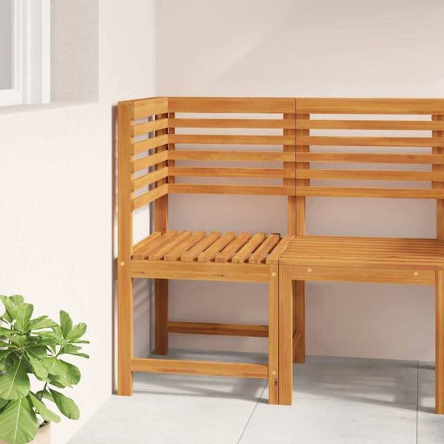 Berkfield Home Warm Garden Chair Corner Solid Wood Acacia in Brown - image 1