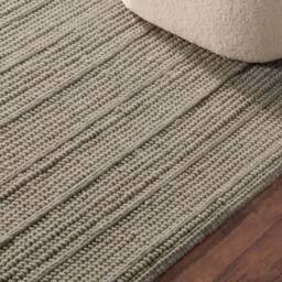 THE RUGS Ted Baker Camden Wool Parker Rug Handwoven Striped Living Room in Grey - Size: 160 cm x 230 cm - thumbnail 2