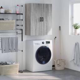 Berkfield Home Wall Mounted Cabinet Grey Sonoma 69.5x34x90 cm - thumbnail 2
