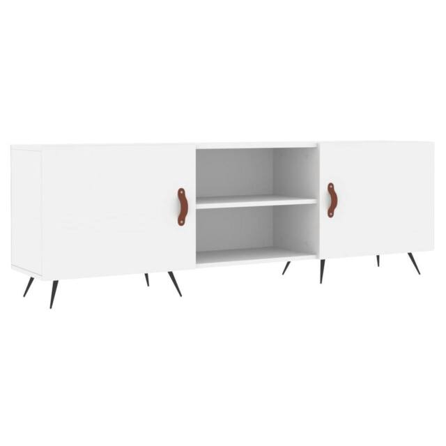 Berkfield Home TV Cabinet White 150x30x50 cm Engineered Wood - Size: 150 x 30 x 50 cm - image 1