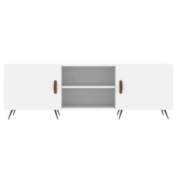 Berkfield Home TV Cabinet White 150x30x50 cm Engineered Wood - Size: 150 x 30 x 50 cm - thumbnail 5