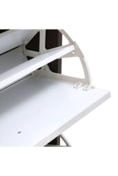 Living and Home Wooden Shoe Rack Drawer Shoe Cabinet 3 Layer Dump Shoes Shelves in White - thumbnail 5