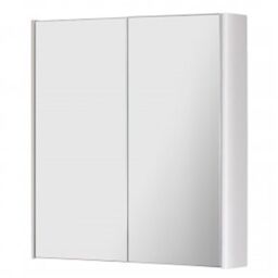 Clifton Gloss White 2-Door Mirror Bathroom Cabinet 60cm H x 500mm W