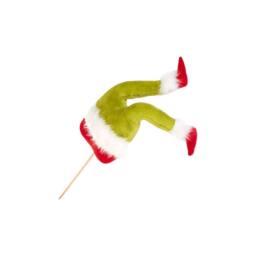 Garden Greatness Festive Grinch Style Legs Tree Decoration in Green - Size: 1 Pack - thumbnail 2