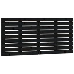 Berkfield Home Wall Headboard Black 126x3x63 cm Solid Wood Pine - Size: 126 x 3 x 63 cm - thumbnail 2