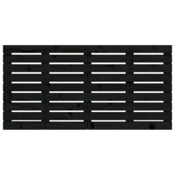 Berkfield Home Wall Headboard Black 126x3x63 cm Solid Wood Pine - Size: 126 x 3 x 63 cm - thumbnail 4