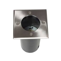 Berkfield Home Outdoor Ground Lights 12 pcs Square in Silver - thumbnail 4