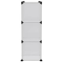 Berkfield Home Storage Cube Organiser with 9 Cubes & Doors Transparent PP in Clear - thumbnail 5